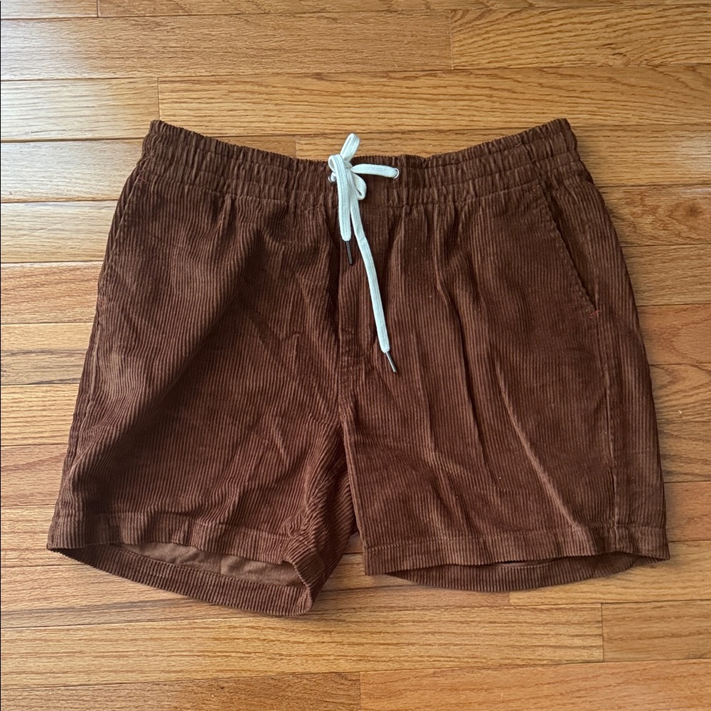 Men's Corduroy Drawstring Shorts - Brown